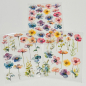 Preview: 3D-Rub On Aufkleber -Aquarell Blumen - Set 3-teilig
