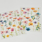 Preview: Satinee- Rubon Set, Aquarell Blumen, 4-teilig