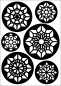 Preview: Satiniercreme Set Neon Mandalas- in Pink-Orange, 5.teilig