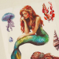 Preview: Mermaid Set 2, 4-teilig Rub On Aufkleber + Glittereffekt Creme