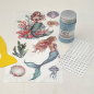 Preview: Mermaid Set 1, 4-teilig Rub On Aufkleber + Glittereffekt Creme