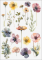 Preview: 3D-Rub On Aufkleber - Aquarell Blumen 1 - RB3-046