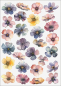 Preview: 3D-Rub On Aufkleber - Blütenköpfe - RB3-051