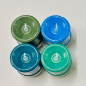 Preview: Satiniercreme Set Blau-Grün-Salbei-Capriblau, 4-teilig