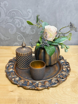 Preview: Bronze Effekt Set mit Kupfer Patina, 2-teilig