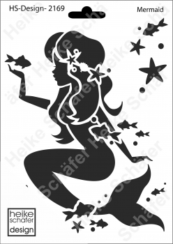 Schablone-Stencil A5 175-2169 Mermaid