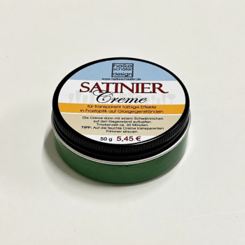 Satiniercreme in der Farbe Herbst Grün - 50g
