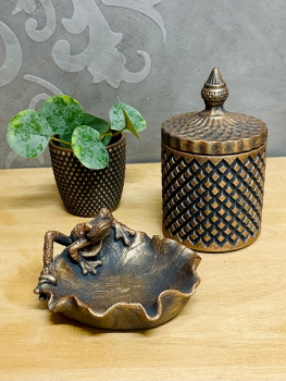 Bronze Effekt Set mit Kupfer Patina, 2-teilig