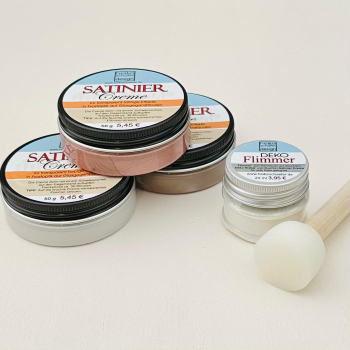 Satiniercreme Set Taupe-Silber-Kupfer, 5-teilig