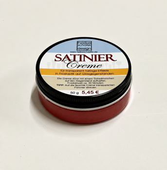 Satiniercreme in der Farbe Herbst Rot - 50g