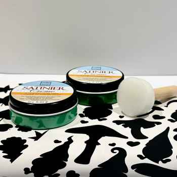 Preview: 07.12.25 - Satiniercreme Set Wichtel, 5-teilig, Grün-Dunkelgrün