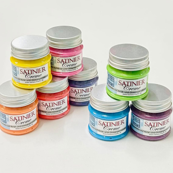 Satiniercreme Set Gelb-Rot-Türkis..., 8-teilig