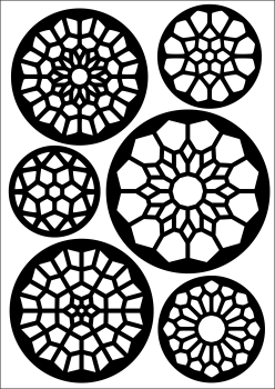 Satiniercreme Set Neon Mandalas- in Grün-Gelb, 5.teilig - Kopie