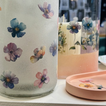 Preview: 3D-Rub On Aufkleber - Blütenköpfe - RB3-051