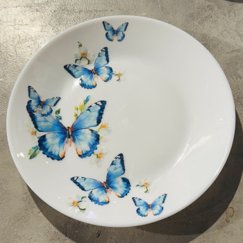 Preview: 3D-Rub On Aufkleber - Schmetterlinge in Blau - RB3-048