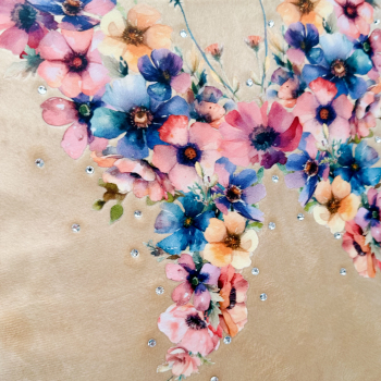 Preview: Motivtransfer, Bügelmotiv in A4 - Blumen Schmetterling - BTR-002