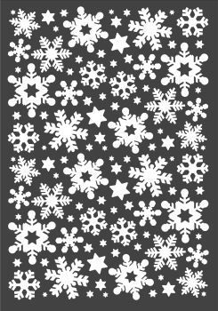 3D-Rub On Aufkleber -Eiskristalle in Weiss - RB3-004