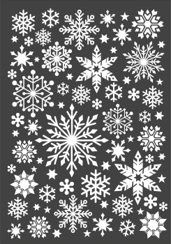 3D-Rub On Aufkleber -Eiskristalle in Weiss - RB3-005