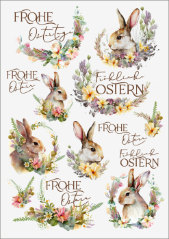 3D-Rub On Aufkleber - Frohe Ostern - RB3-062