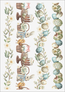 3D-Rub On Aufkleber - Borte Ostern - RB3-064