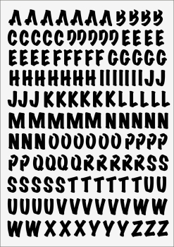 3D-Rub On Aufkleber - Alphabet - RB3-073
