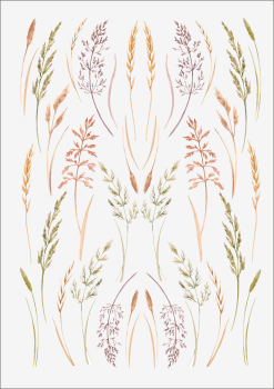 3D-Rub On Aufkleber - Gräser Farbig - RB3-091