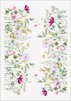 3D-Rub On Aufkleber - Blumenwiese - RB3-124