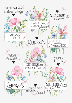 3D-Rub On Aufkleber - Blumenwiese 4 - RB3-137