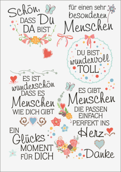 3D-Rub On Aufkleber - Schön dass Du..1 - RB3-142