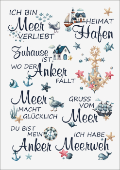 3D-Rub On Aufkleber - Meer verliebt 1 - RB3-144