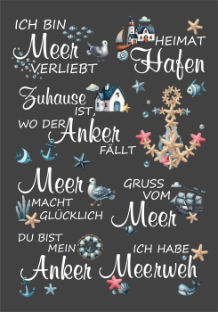 3D-Rub On Aufkleber - Meer verliebt 2 - RB3-145