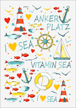 3D-Rub On Aufkleber - Vitamin Sea 2 - RB3-149