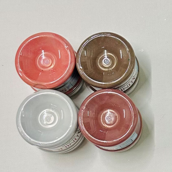 Preview: Satiniercreme Set Apricot-Taupe-Kupfer-Silber, 4-teilig