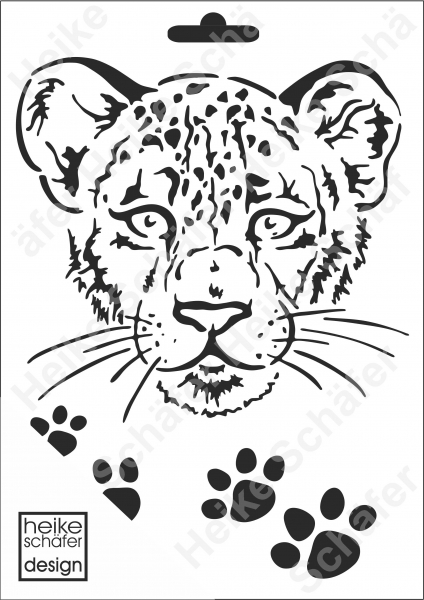Schablone-Stencil A5 008-057 Leopard