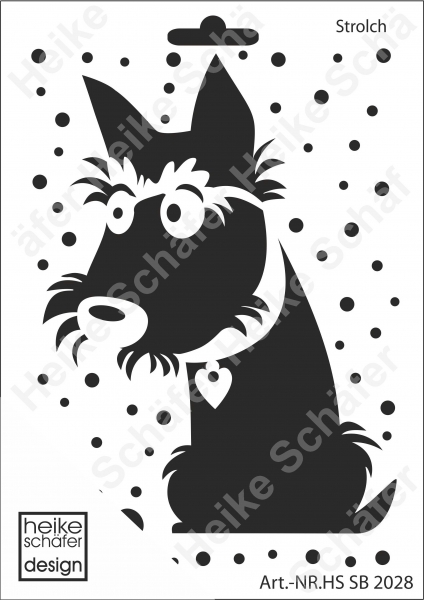 Schablone-Stencil A5 145-2028 Strolch, Hund