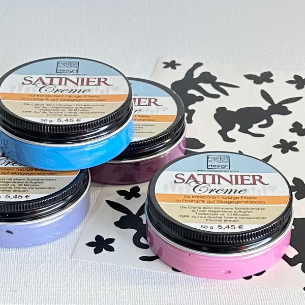 Satiniercreme Set, 5-teilig, Pink-Lila