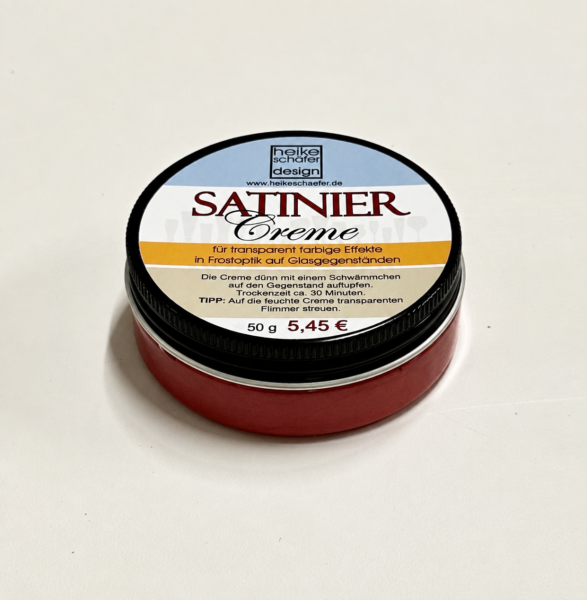 Satiniercreme in der Farbe Herbst Rot - 50g