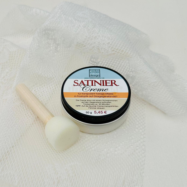 Satiniercreme Set Spitzendesign, 3-teilig