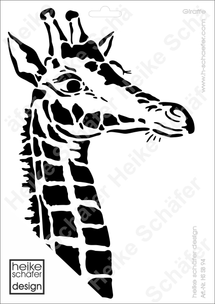 Schablone-Stencil A4 210-0094 Giraffe