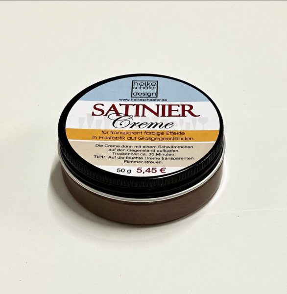 Satiniercreme in der Farbe Herbst Braun - 50g