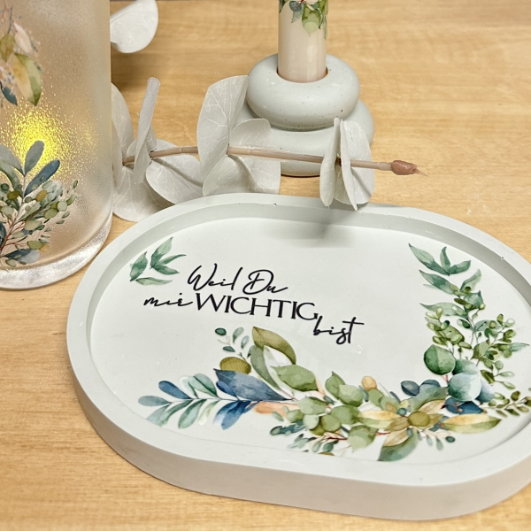 3D-Rub On Aufkleber - Eukalyptus Design - RB3-089