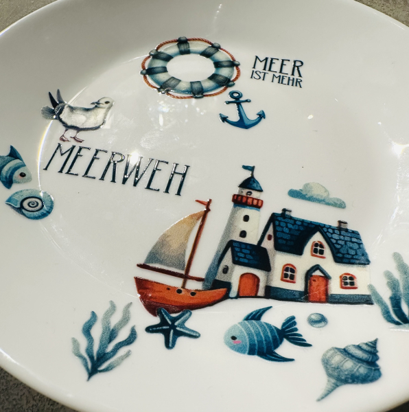 3D-Rub On Aufkleber - Gruß vom Meer - RB3-033