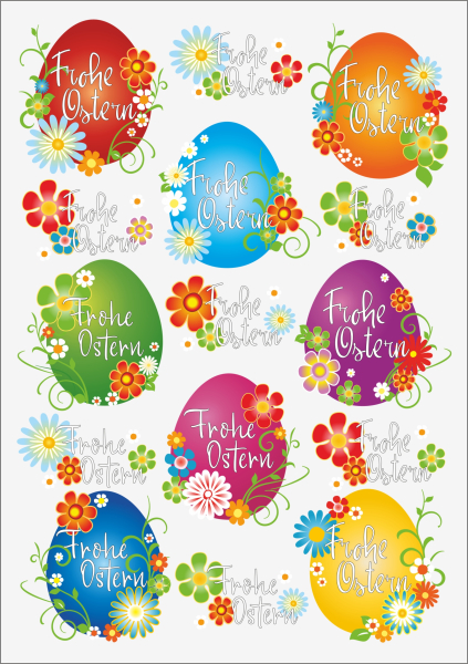 3D-Rub On Aufkleber - Blüteneier - RB3-035