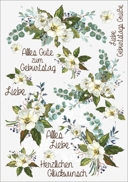 3D-Rub On Aufkleber - Alles Gute - RB3-055