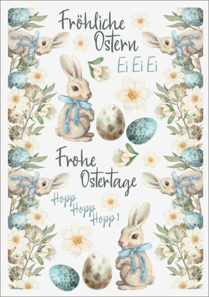 3D-Rub On Aufkleber - Frohe Ostertage - RB3-056