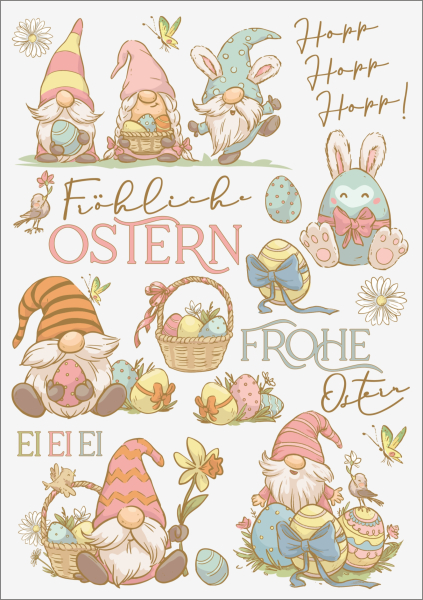 3D-Rub On Aufkleber - Oster Wichtel 1 - RB3-060