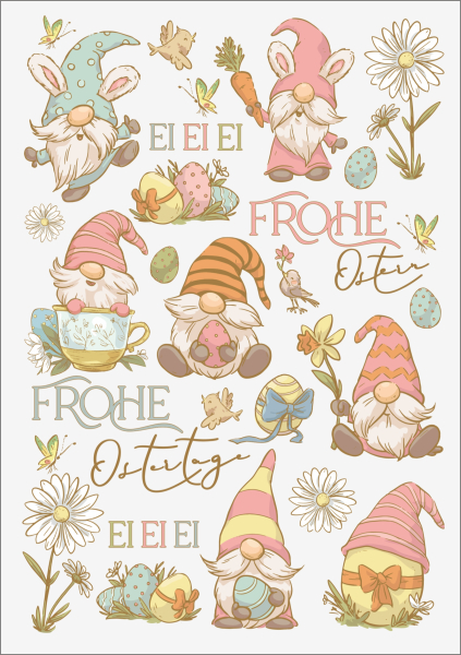 3D-Rub On Aufkleber - Oster Wichtel 2 - RB3-061