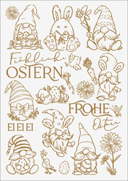 3D-Rub On Aufkleber - Oster Wichtel - RB3-078