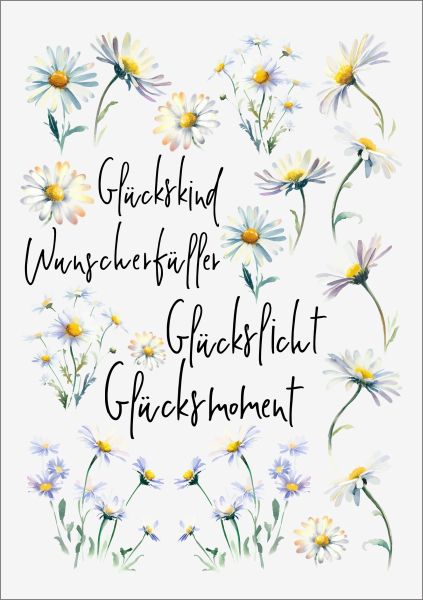 3D-Rub On Aufkleber - Margeritten - RB3-108