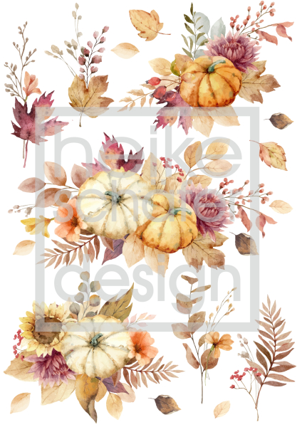 3D-Rub On Aufkleber - Romantischer Herbst-2  - RB3-151